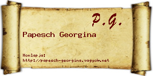 Papesch Georgina névjegykártya
